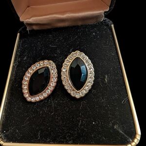 Elegant Black and Gold Stud Earrings